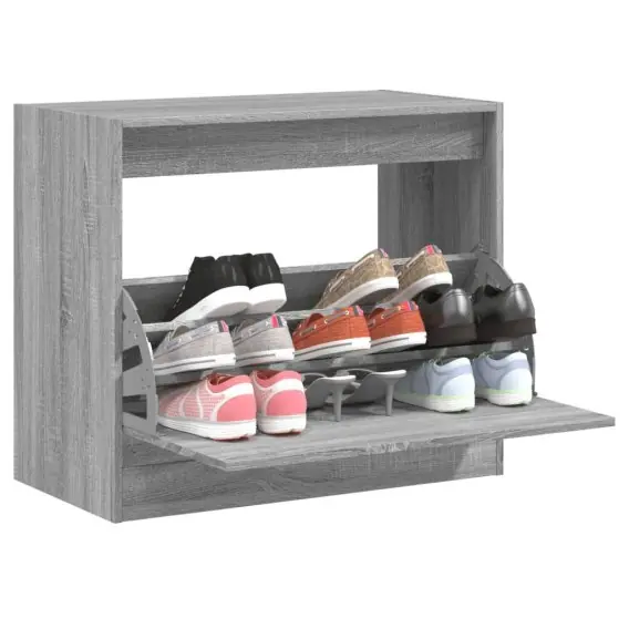 Szafka na buty, szary dąb sonoma, 80x42x69 cm Lumarko! - Hurtownia wielobranżowa Lumarko Rabat